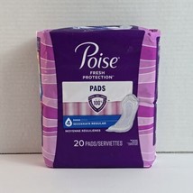 Poise Pads Moderate 4 Regular Length, 20 Count Bladder Incontinence Prot... - £3.86 GBP