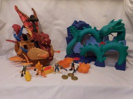 Fisher Price Imaginext Sea Dragon Island Serpent + Adventures Pirate Shi... - $38.65