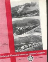 Brotherhood of Locomotive Firemen &amp; Enginemen's  Magazine April 1956 - $11.88