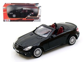 Mercedes Benz SLK55 AMG Convertible Black 1/24 Diecast Model Car by Moto... - £27.85 GBP