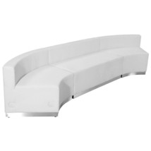 Reception Sectional Black White Leather* Concave 3 Pc Hotel Conference Center - £1,616.60 GBP