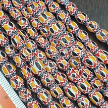 Perline Chevron in vetro colorato stile africano veneziano vintage filo ... - $836.49 MXN