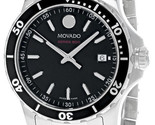 Movado 2600135 Series 800 Black Dial Stainless Steel Men&#39;s Watch - £436.12 GBP