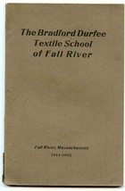 Bradford Durfee Textile School of Fall River Massachusetts Booklet 1911 &amp; Letter - £125.03 GBP