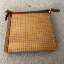 Vintage  12”Ideal School Supply Ingento No. 5 Maple and Cast Iron Paper Cutter - £85.63 GBP