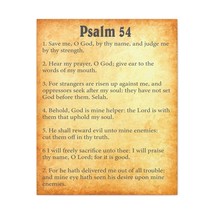  Psalm 54 Chapter Gold Bible Canvas Christian Wall Art Ready to  - £60.04 GBP+