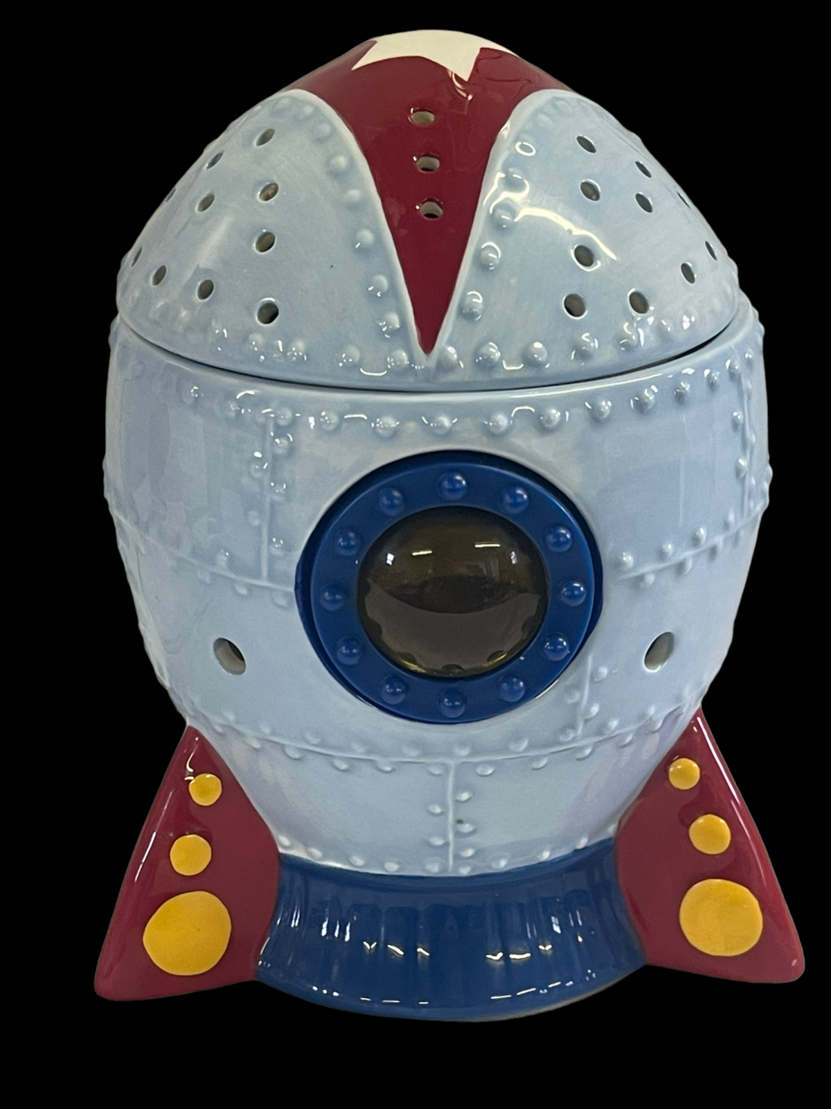 Primary image for Scentsy Blast Off Rocket Blue Wax Warmer Space Ship Night Light Works 23176