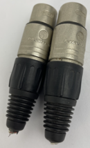 Lot of 2 Neutrik NC5FX 5 Pin DMX Plug Female XLR Cable Connector Nickel ... - $15.83
