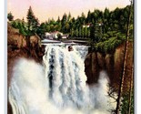 Snoqualmie Falls Snoqualmie Washington WA UNP Linen Postcard Y10 - $2.92