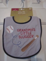 Nwt - Belle Boy&#39;s Grandma&#39;s Little Slugger Baseball Design Bib - £4.70 GBP