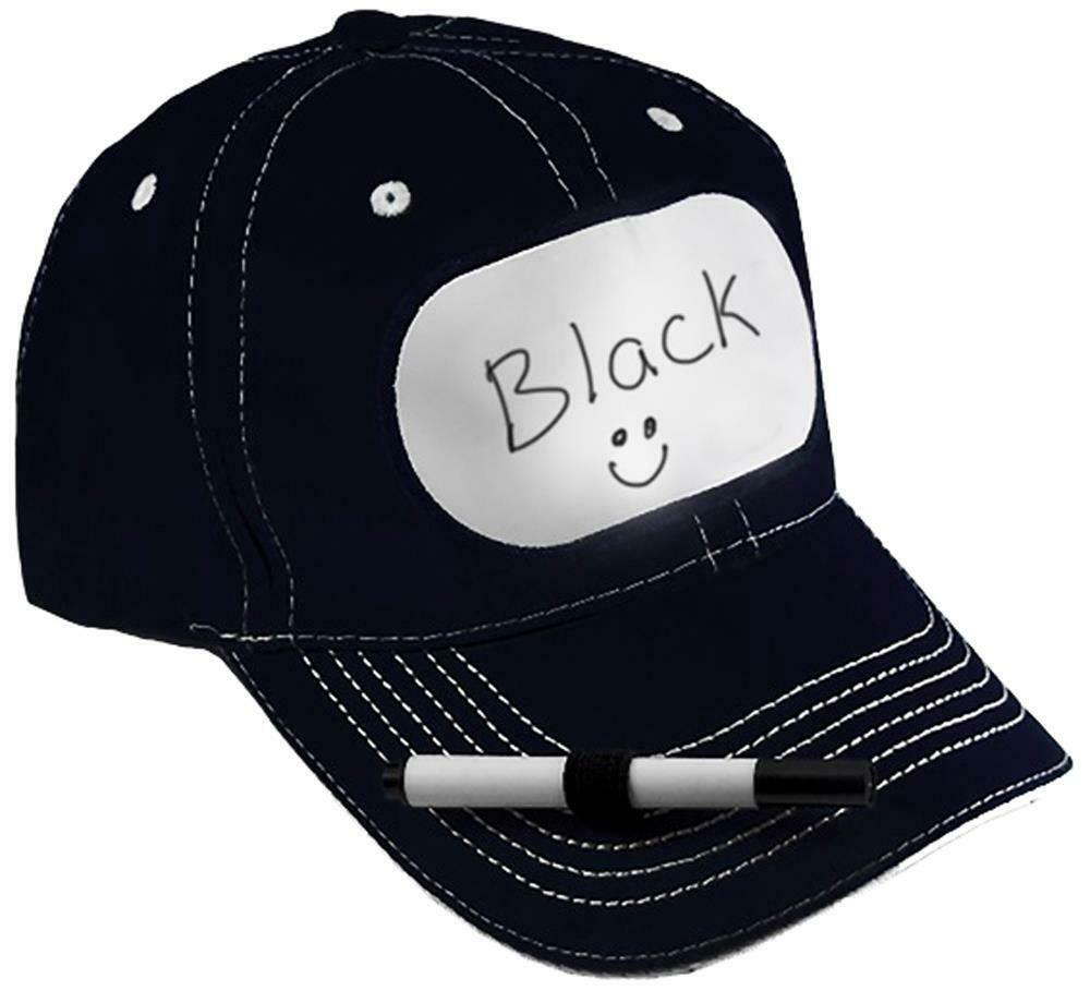 BILLBOARD ADVERTISING DRY ERASE BASEBALL BLACK HAT  sign making TAG name... - $12.30
