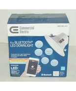 Commercial Electric Bluetooth 4 in White Dimmable Recessed LED Downlight - $15.83