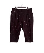 JM COLLECTION WOMAN Plus Size 18W Polka Dot Capri Pants Cropped Casual S... - £16.90 GBP