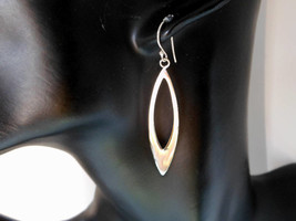Dangle Silver Leaf Earrings 55mm, Handmade Womens Earrings | Sup Silver  - £19.18 GBP