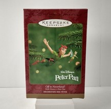 2000 Hallmark OFF TO NEVERLAND! Peter Pan &amp; Tinkerbell Disney Christmas Ornament - £23.94 GBP