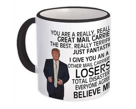 Mail Carrier Funny Trump : Gift Mug Great Mail Carrier Birthday Christmas Jobs - £12.70 GBP