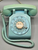 VINTAGE Western Electric Baby Blue Desk Rotary Phone 500 DM - WORKS - £58.60 GBP