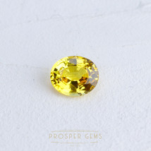 Natural Yellow Sapphire, 0.92 CTs, Oval Cut, Loose Gemstone - £27.96 GBP