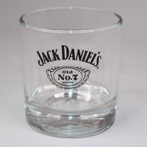 Jack Daniels Round Rocks Glass, Old No.7 Black Print With Embossed Botto... - $6.89