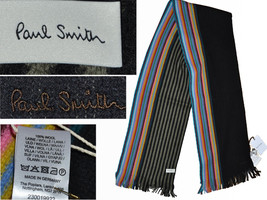 PAUL SMITH Men&#39;s Scarf Price in store 195 Euros PS54 T1P - £90.90 GBP