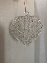 Hand Blown Clear Glass Heart Love Valentine Christmas or Anytime Ornamen... - $9.41
