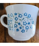Seven (7) Vintage Corelle by Corning ~ BLUE HEATHER FLORAL ~ Flat Coffee... - $977.78 MXN