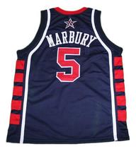 Stephon Marbury Team USA Basketball Jersey Sewn Navy Blue Any Size image 2