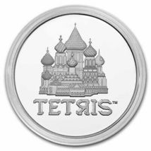 2021 Niue 1 oz Ag $2 Tetris BU Cathedral Coin - £30.24 GBP