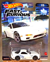 2023 Hot Wheels Premium Fast &amp; Furious 1/5 MAZDA RX-7 FD White w/Real Riders - £11.33 GBP