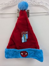 Marvel Spiderman Red &amp; Blue Plush Santa Hat With Pom Pom Adult - £7.91 GBP