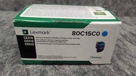 NEW Sealed Genuine Lexmark 80C1SC0 Cyan Standard Yield Toner Cartridge - $29.99