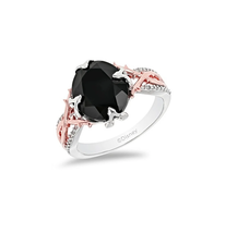 Enchanted Disney Villains Maleficent Onyx and 1.5 CT Enhanced Black Diamond Ring - £97.29 GBP