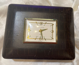 Vintage PHINNEY-WALKER Desk Alarm Clock Semca Storage Box Clock Germany Works! - £22.04 GBP