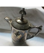 Meriden &amp; co ornate detailed coffee Antique old 1868 Quad plate Enamel i... - $100.00