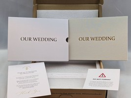 The Motion Books OUR WEDDING - GOLD FOIL Video Book that plays your wedd... - $64.99