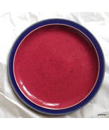 Set  of 2 Denby Salad / Dessert Plate Harlequin 8.5&quot; Red with Blue Rim - £19.10 GBP