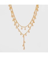 SUGARFIX by Baublebar Gold Coins Long Double Layered Chain Disks Y-Neckl... - £9.93 GBP