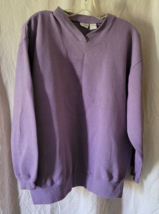 Women Cherokee Purple Sweat Shirt Size Large Pullover Warm Casual - £10.19 GBP