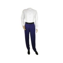 Mens Apollo  King  Banded Collarless suit Chinese Mandarin Wide leg AG95 Purple image 8