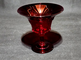Vintage RUBY RED Blackberries Compote Candy Dish - Unmarked, Possibly VI... - $31.65