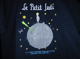 TeeFury Star Wars LARGE &quot;Le Petit Jedi&quot; Little Prince MashUp Parody NAVY - £11.12 GBP