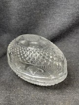 Vintage 1977 Mother&#39;s Day Fostoria AVON Crystal Glass Egg Covered Soap Dish - £7.83 GBP