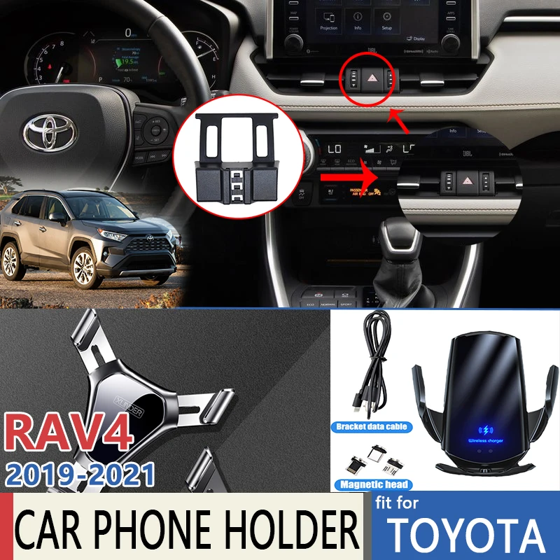 Car Mobile Phone Holder for Toyota RAV4 XA50 2019 2020 2021 Telephone Bracket - £14.20 GBP+