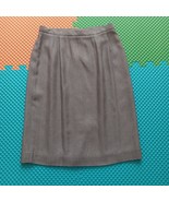 Chaus Vintage Womens Textured Lined Pencil Skirt Back Split Size 6 Tan B... - $17.61