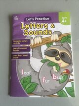 LET'S PRACTICE LETTERS &amp; SOUNDS Workbook AGES 4+ NEW ABC's, A11 - $4.94