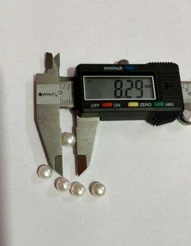 1 Pc 8 mm Round Freshwater White Pearl for Temple Pooja, Gods Offerings Item image 3