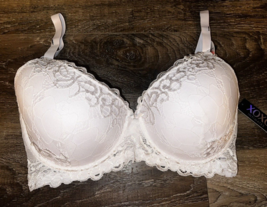 XOXO ~ Women&#39;s Push Up Bra White Padded Underwire Nylon Blend ~ 38DD - £19.07 GBP