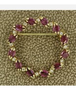 1.50 Ct Marquise Cut Ruby &amp; Diamond Engagement Pin Brooch 14K Yellow Gol... - €136,78 EUR