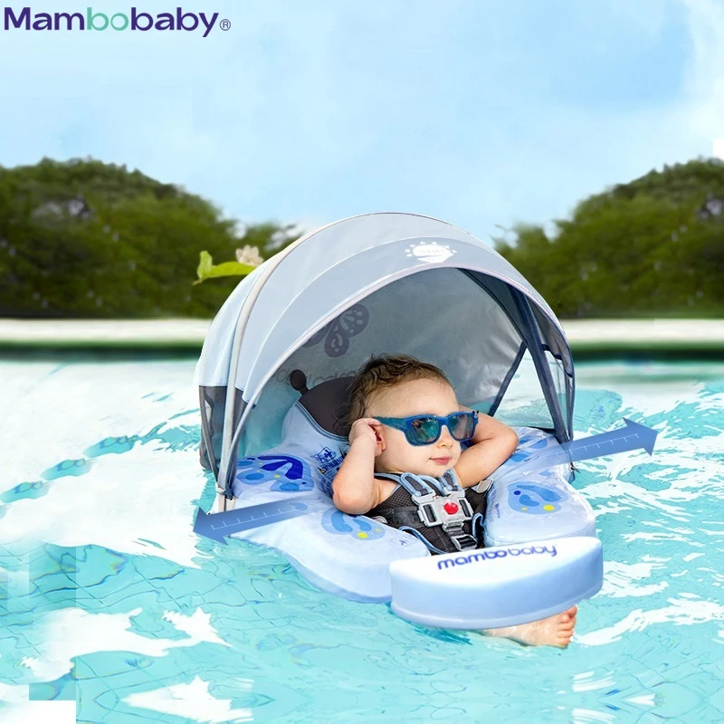 Mambobaby Baby Float With Roof Swimming Ring Non-Inflatable Buoy Swim Trainer - £101.72 GBP
