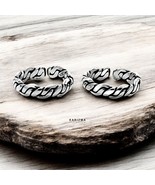 925 Sterling Silver Indian Rope Twist Oxidized women foot toe rings band... - $40.35